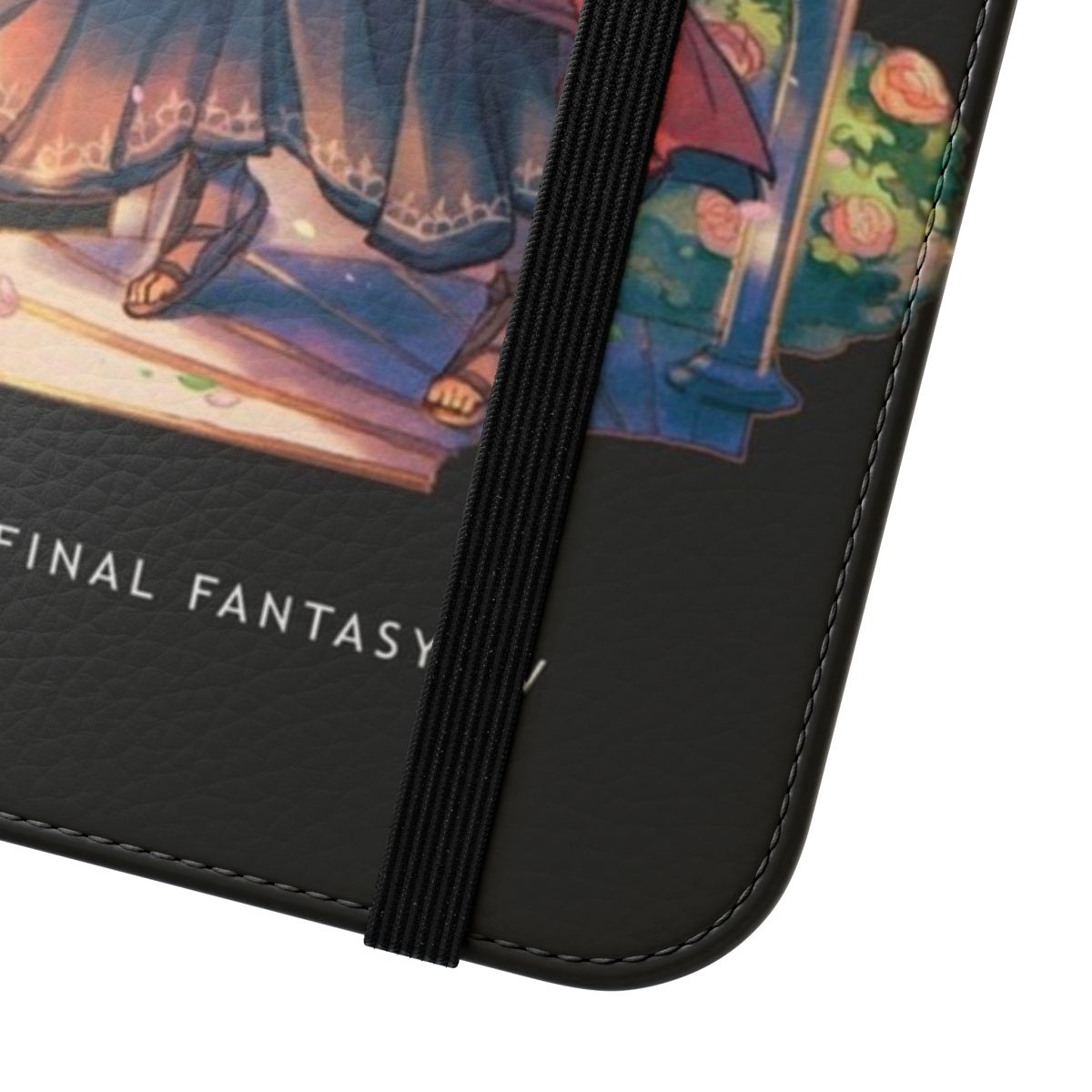 Serene Fantasy Flip Cover Phone Case with Crystal Exarch Garden Inspired Design - Close Up