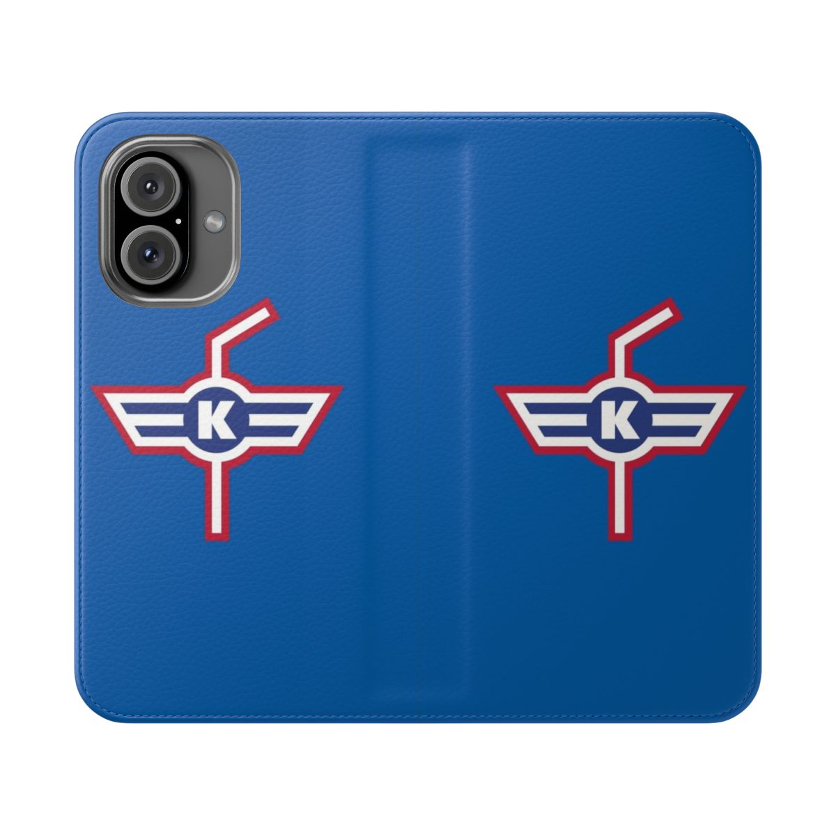 Ice hockey-themed phone case with the EHC Kloten team logo