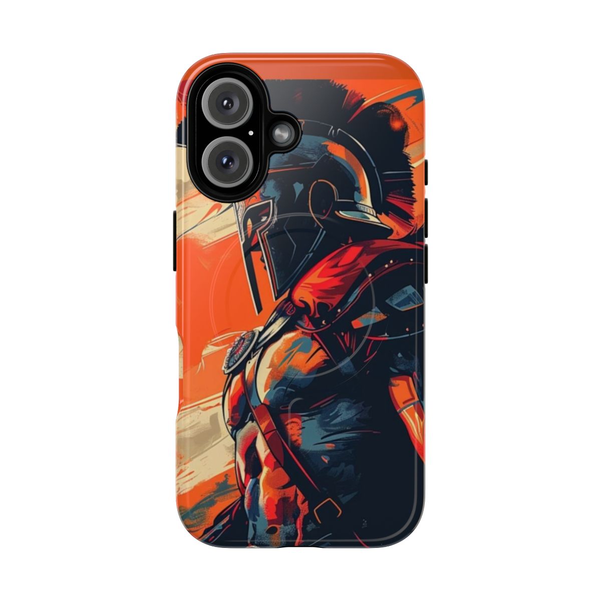 Gladiator-inspired magnetic tough phone case with ancient Rome and warrior design