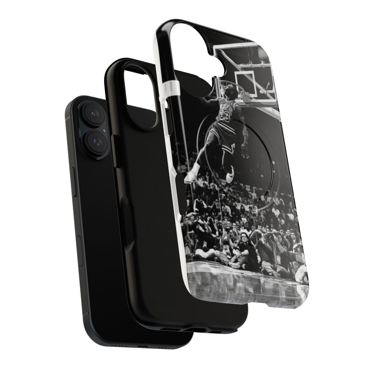 Sleek and durable basketball-themed phone case with a strong magnetic closure - Layers