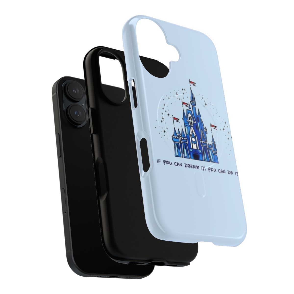 Magnetic phone case with inspirational Disney-themed design - Layers