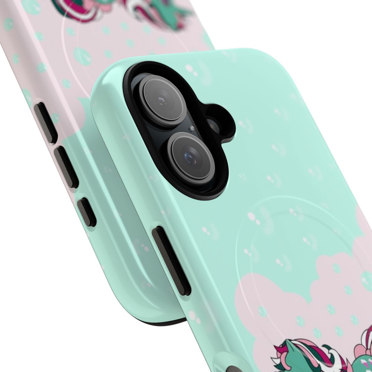 Colorful phone case with a vintage My Little Pony design, featuring pastel colors and a nostalgic 1980s aesthetic. - Detail