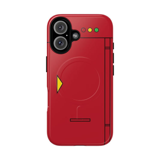 Pokedex-inspired magnetic phone case with a tough design