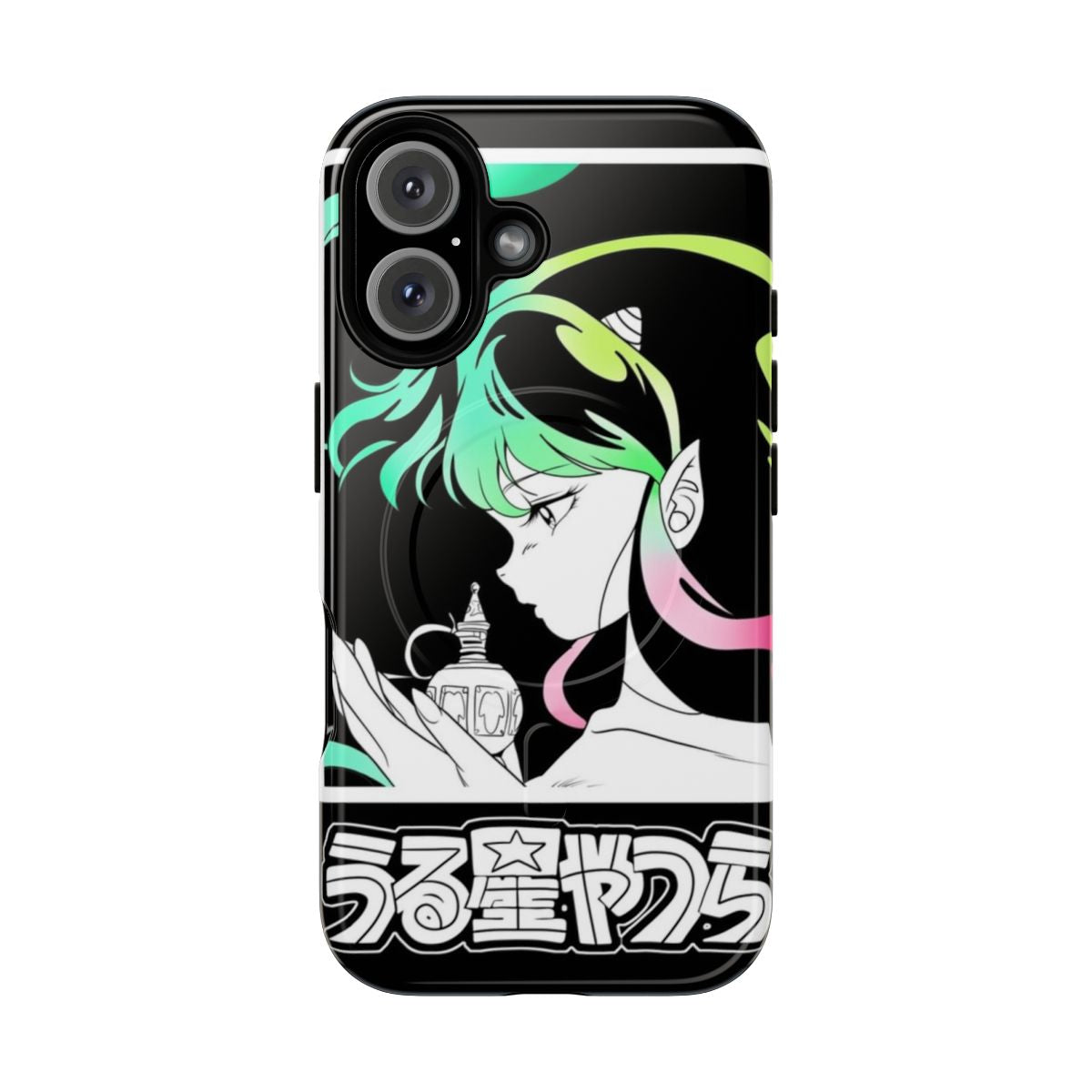 Retro Anime-Inspired Magnetic Phone Case featuring characters from the classic series Urusei Yatsura