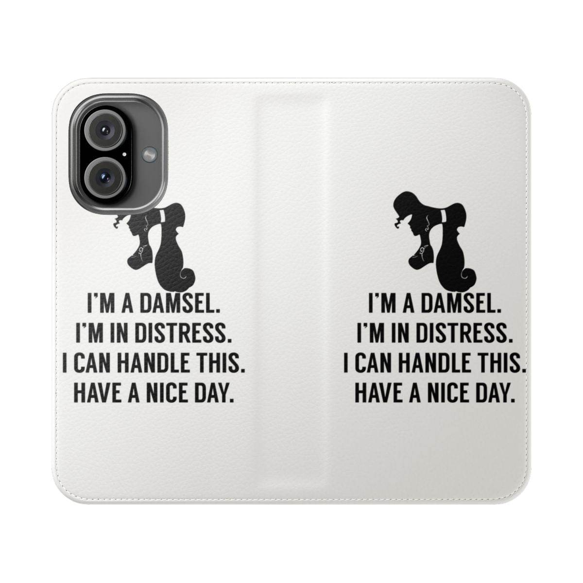 Flip cover phone case with artwork of Hercules and Megara from Greek mythology and Disney's Hercules movie.