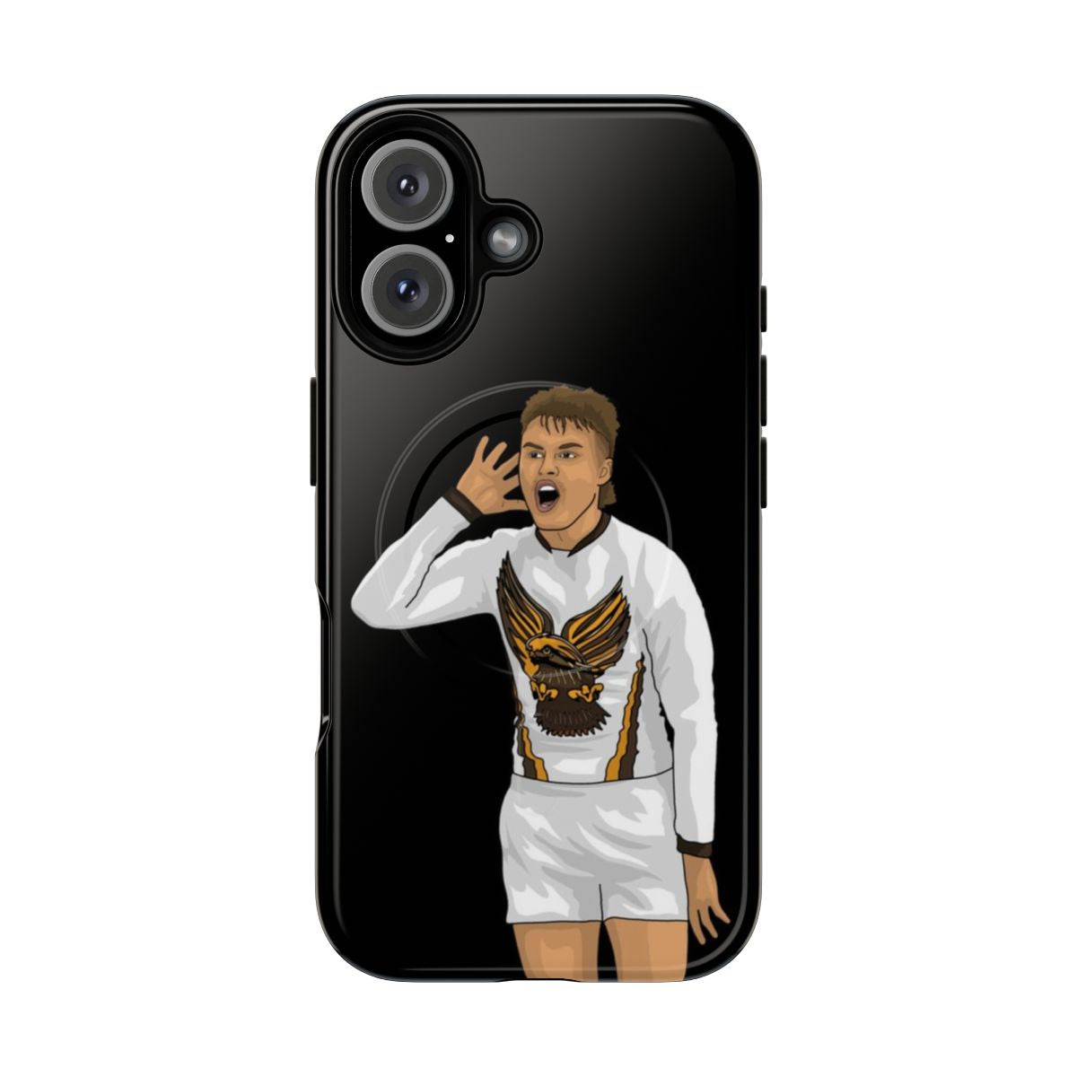 Durable magnetic phone case featuring Jack Ginnivan of the Hawthorn Hawks AFL team