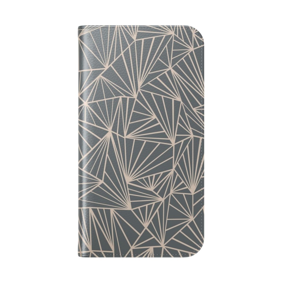 Geometric abstract grey and nude phone case cover - Folded Back