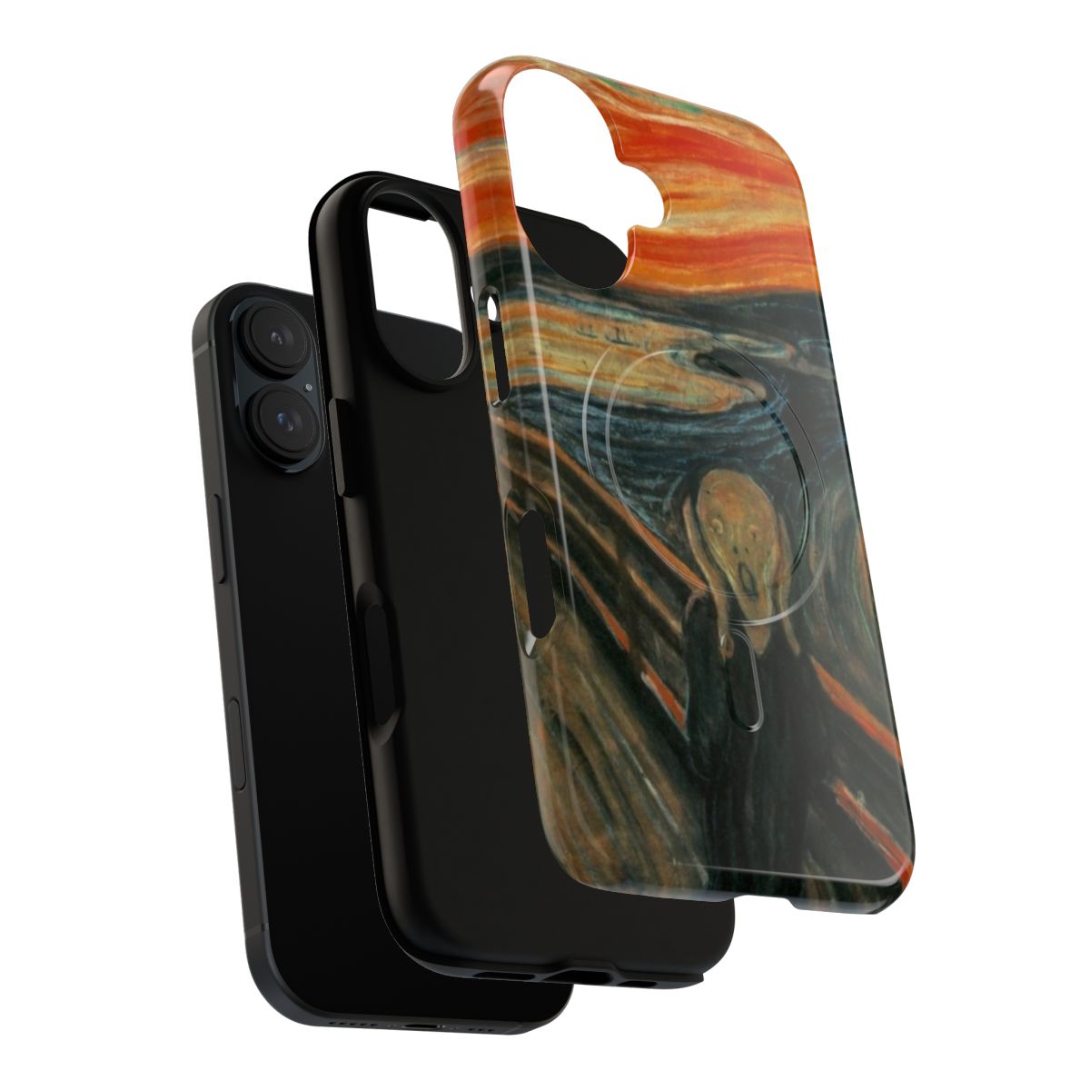 Magnetic tough phone case featuring the iconic "The Scream" painting by Edvard Munch. - Layers