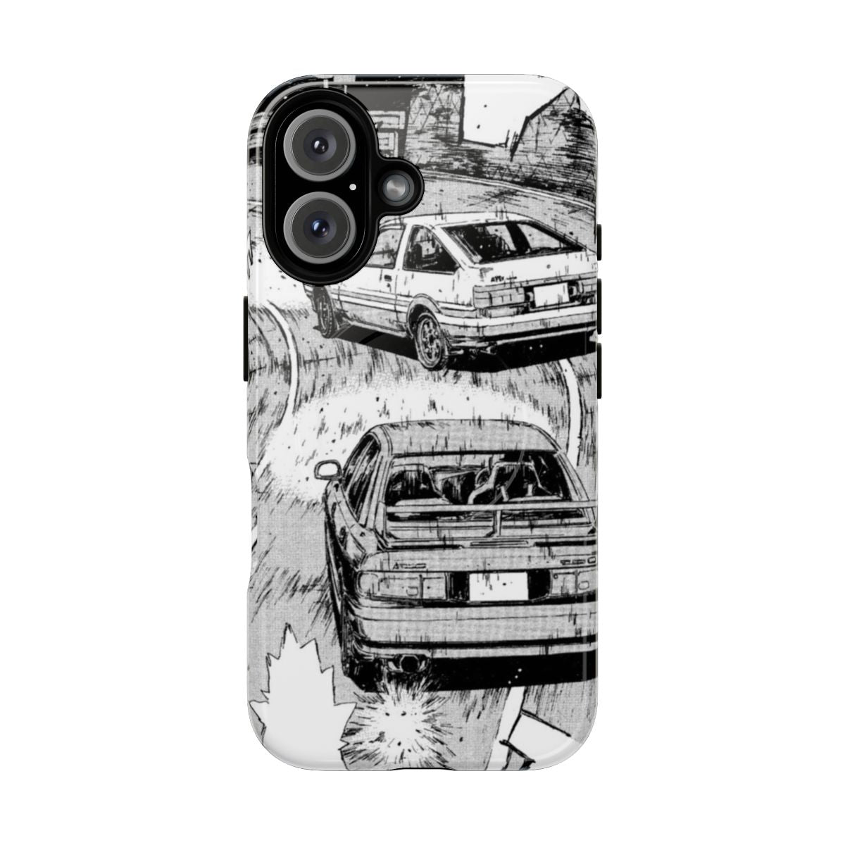 Initial D Manga Art Phone Case Featuring AE86 and RX7