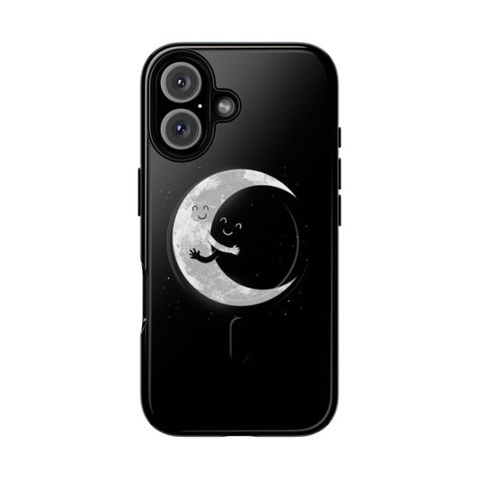 Sleek and protective moon-themed magnetic phone case