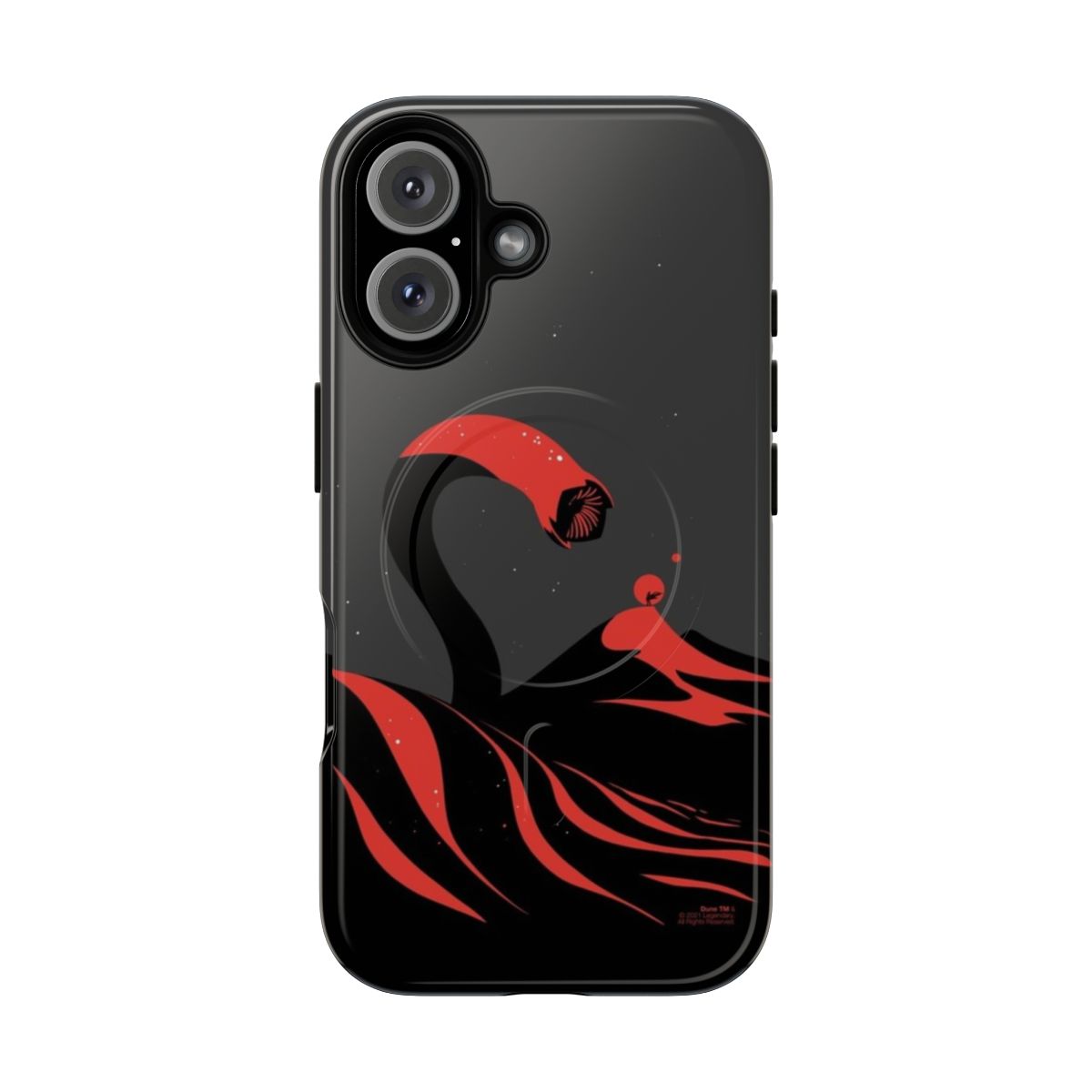 Dune inspired sandworm design on a magnetic tough phone case