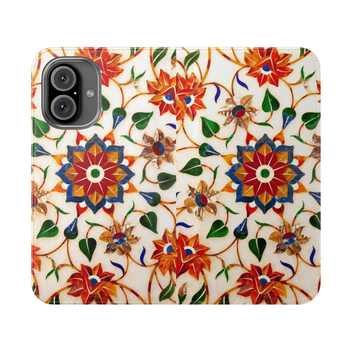 Taj Mahal inspired floral design phone case cover