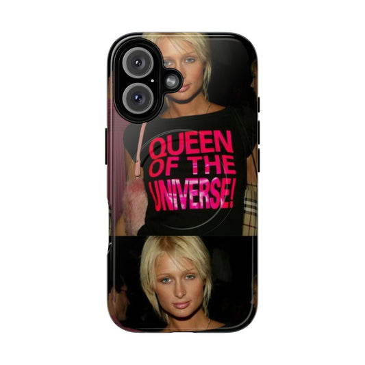 Fashionable phone case with Paris Hilton-inspired design