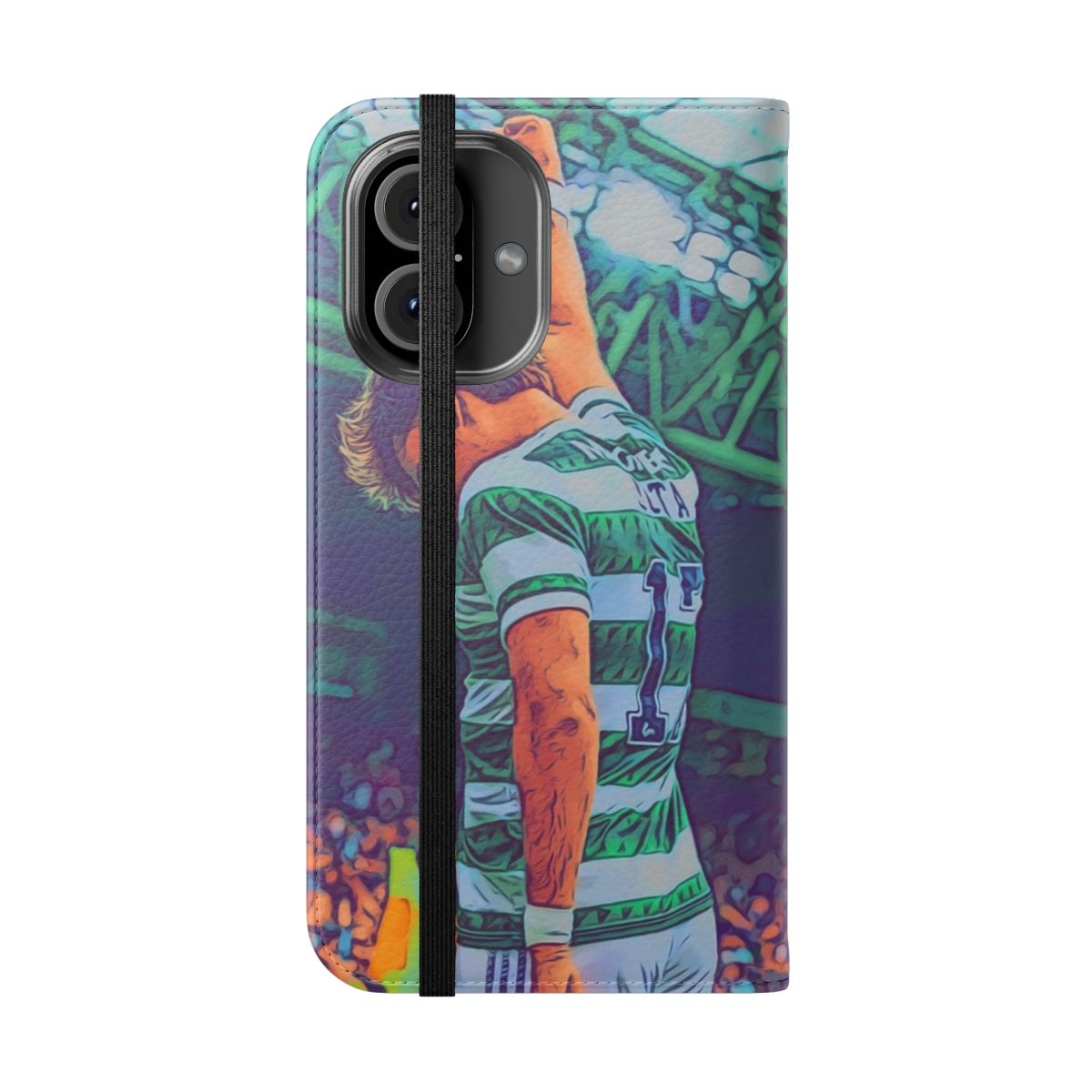 Celtic Jota Inspired Flip Cover Phone Case - Folded Front