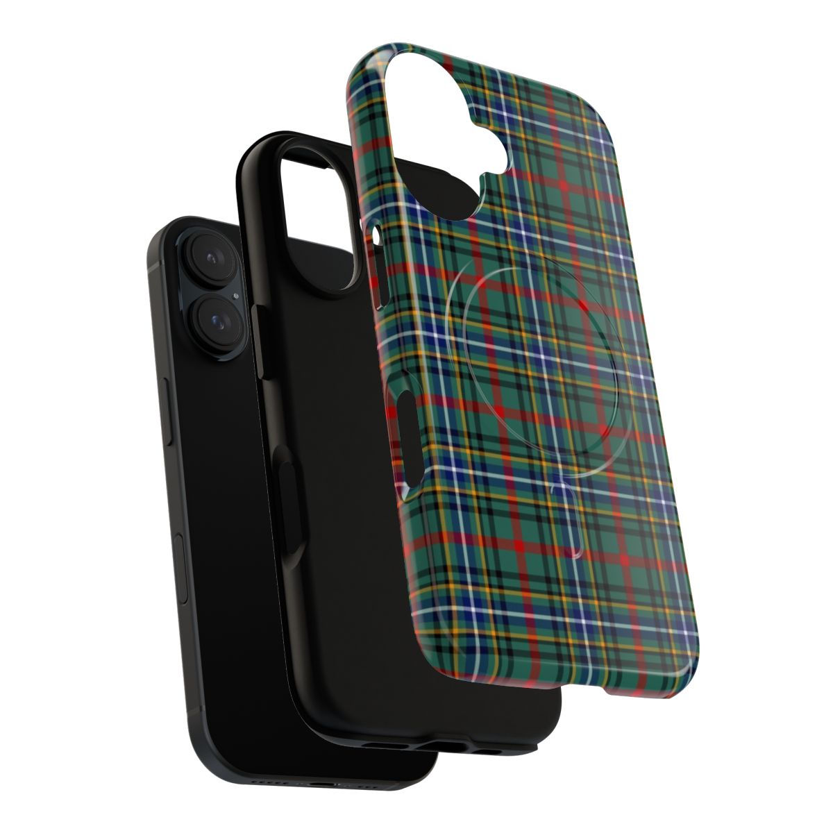 Personalized phone case featuring a classic Scottish clan tartan pattern - Layers