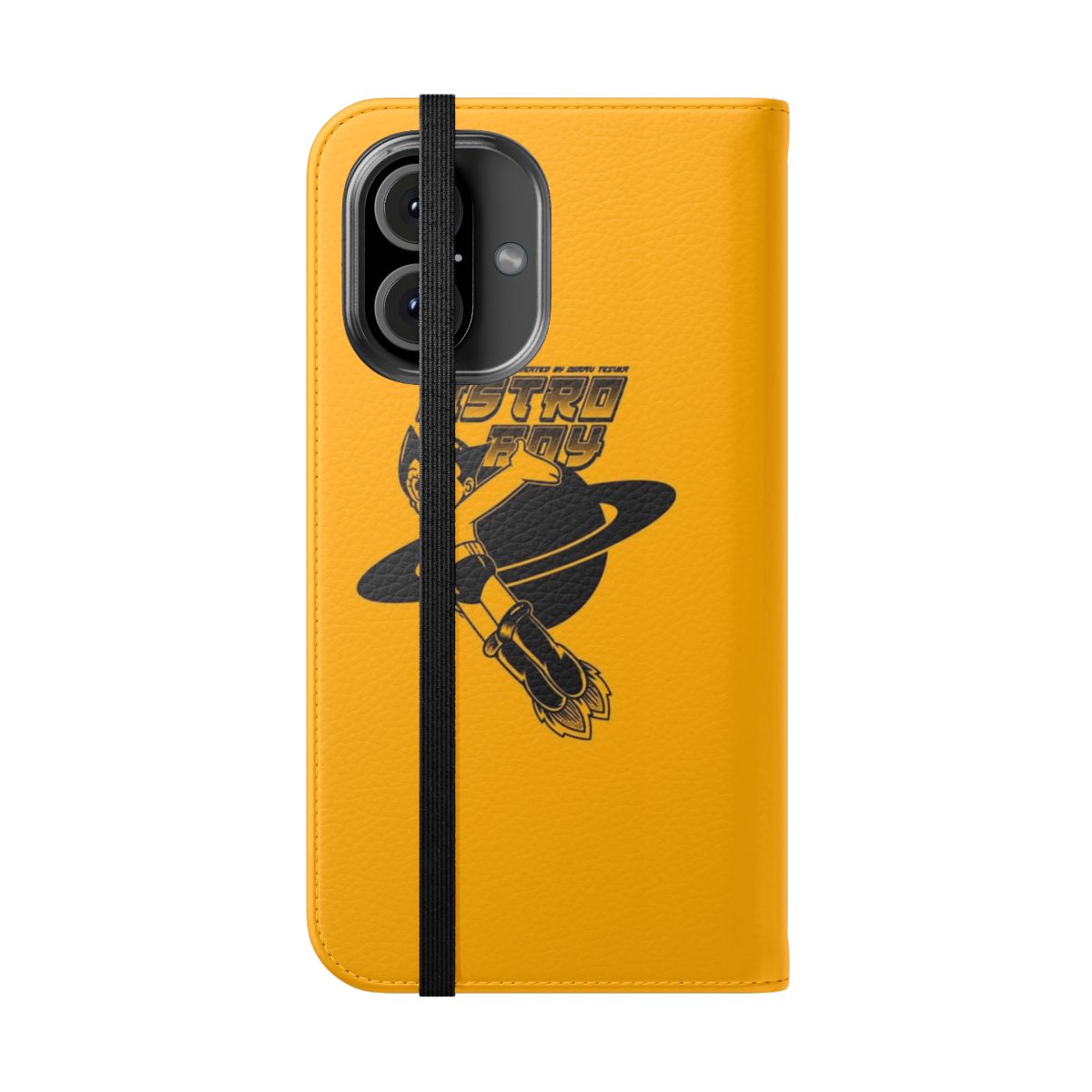 Retro-style flip phone case with Astro Boy character design - Folded Front