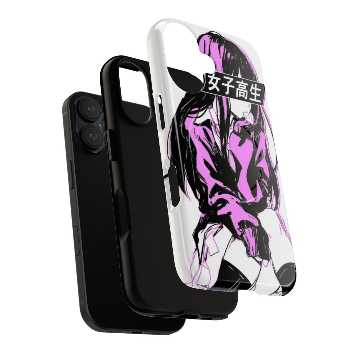 Pastel goth anime aesthetic magnetic tough phone case - Layers