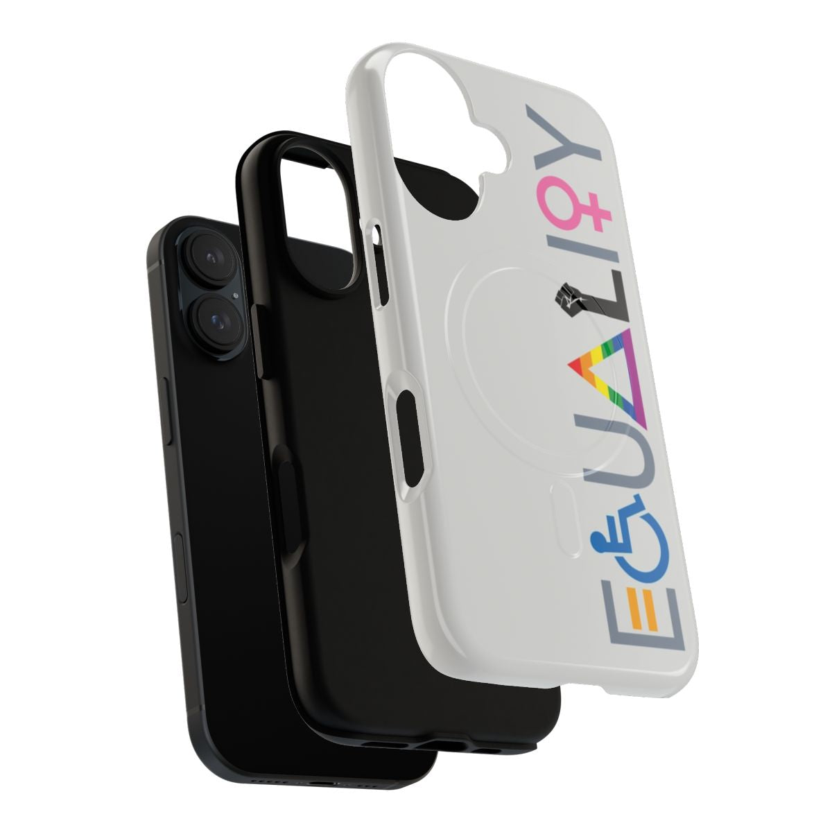 Inclusive magnetic tough phone case with LGBTQ+, BLM, and feminist designs - Layers