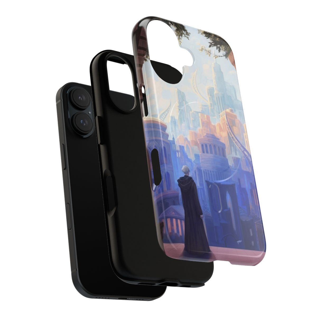 Fantasy city landscape magnetic tough phone case - Layers