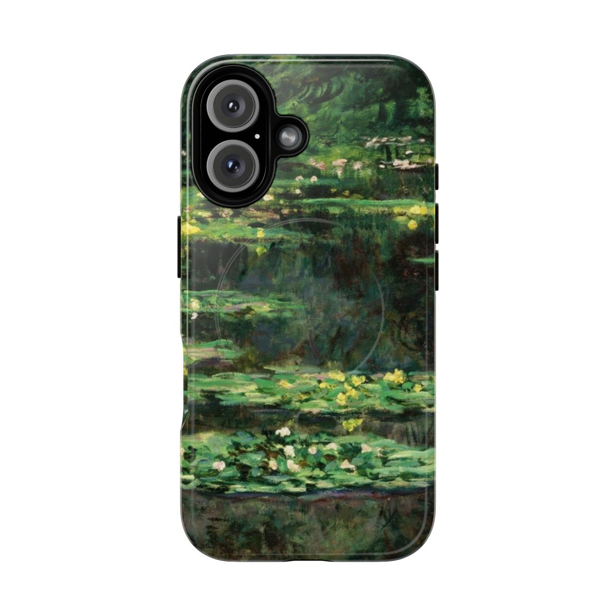 Vibrant water lilies inspired magnetic tough phone case with a classic impressionist art design