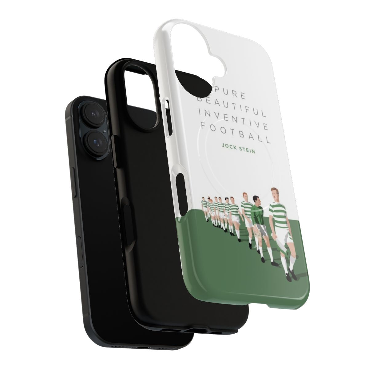 Magnetic tough phone case featuring a Celtic football-inspired design - Layers