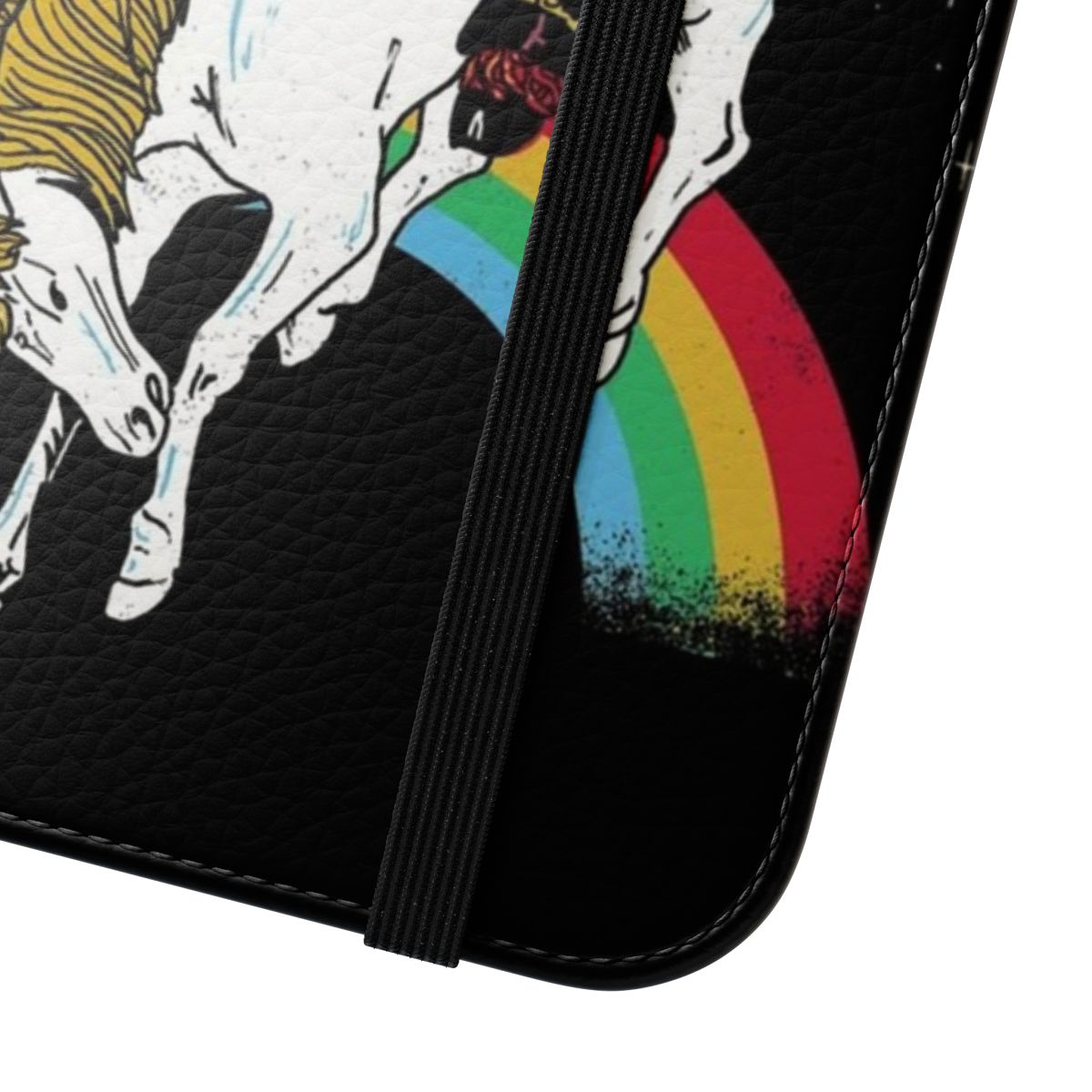 Flip cover phone case with fantasy and mythical creature design - Close Up