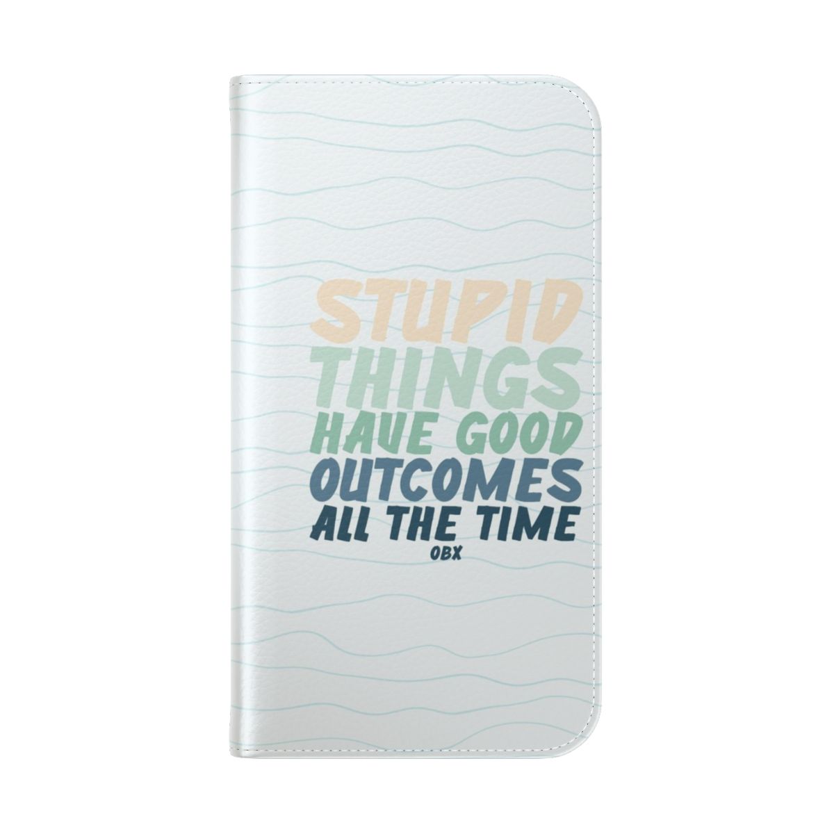 Flip cover phone case with an Outer Banks-inspired design - Folded Back