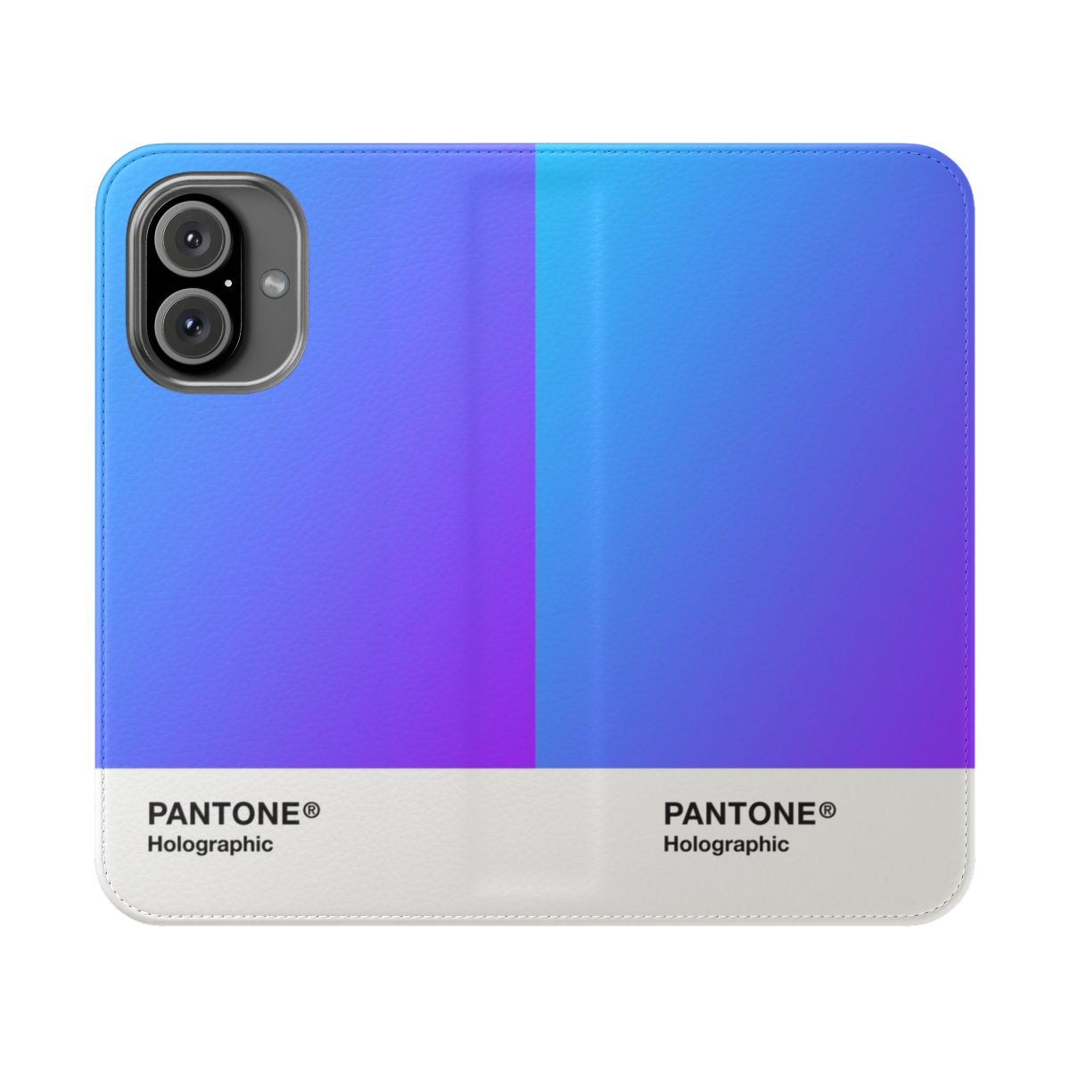 Holographic gradient phone case with iridescent, aesthetic design