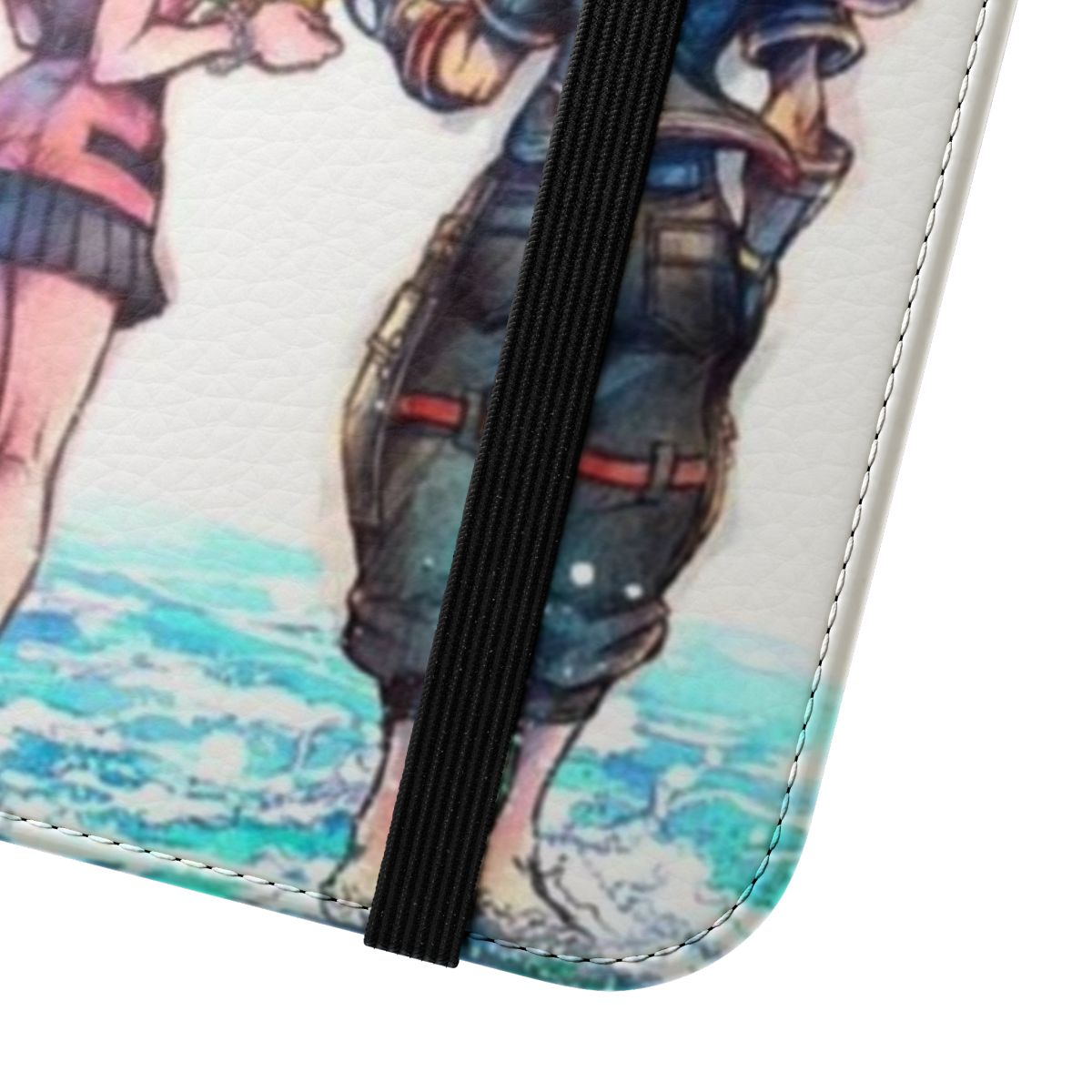 Kingdom Hearts inspired phone case featuring Sora, Kairi, and keyblade design - Close Up