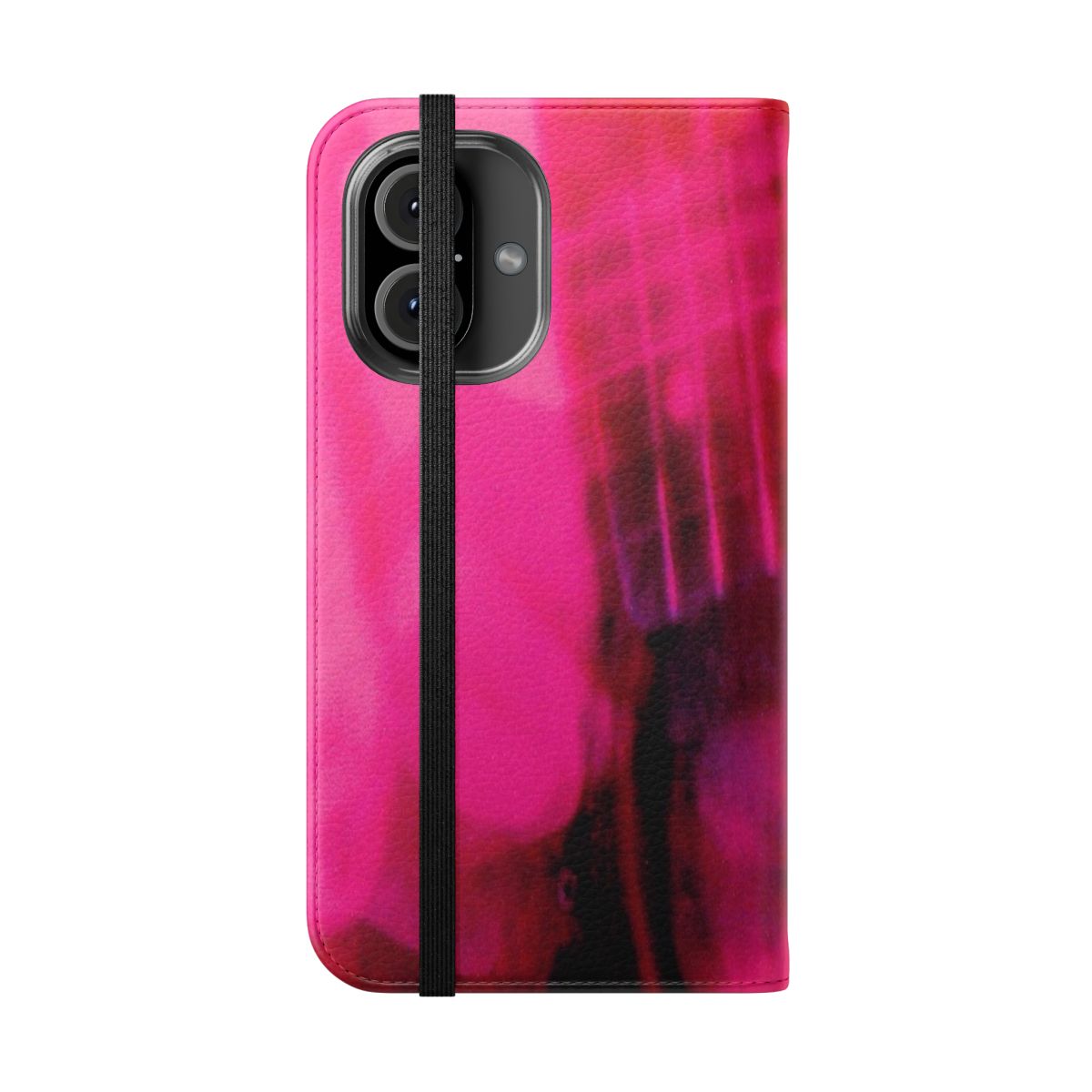 Pink flip cover phone case inspired by the album Loveless - Folded Front