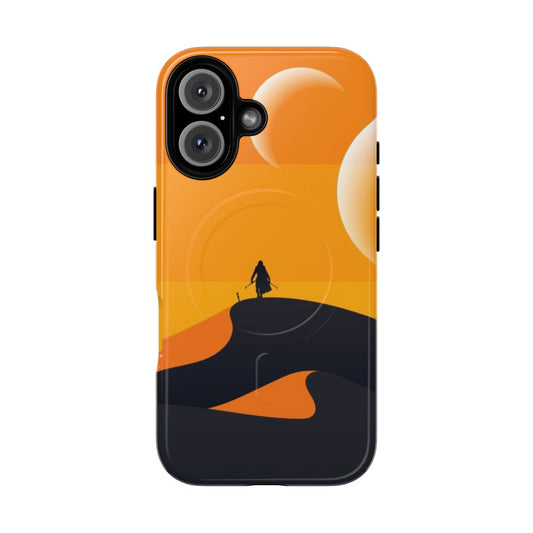 Dune 2021 Arrakis desert phone case with sand worm design