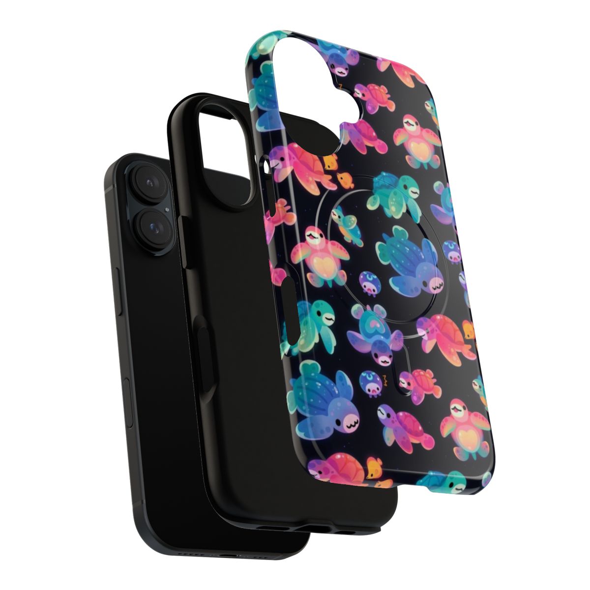 Durable and stylish phone case featuring a vibrant sea turtle design - Layers