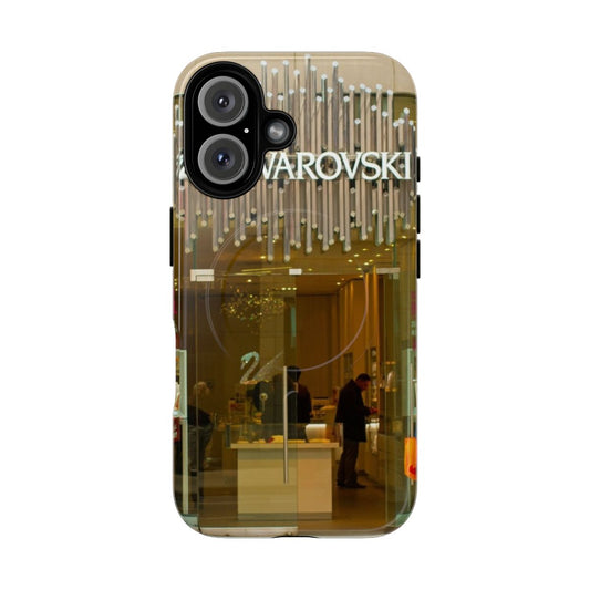 Premium Swarovski-inspired magnetic phone case with a sleek, urban design