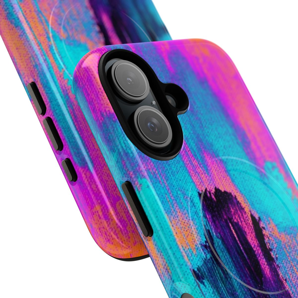 Colorful abstract phone case with magnetic protection - Detail