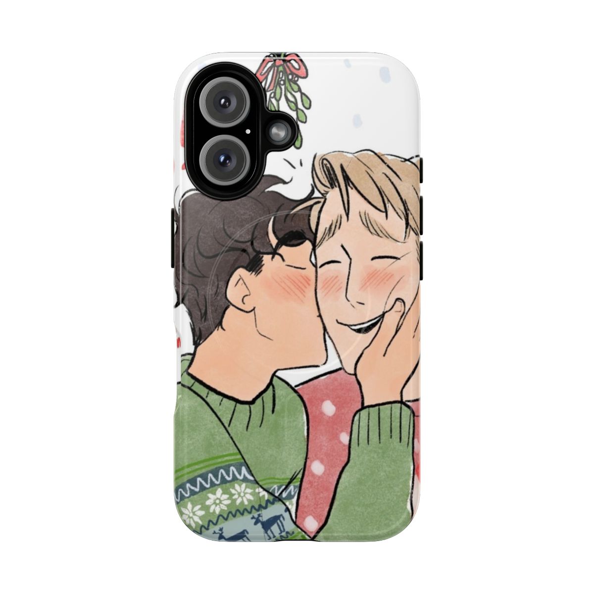 Heartstopper-inspired magnetic phone case with a durable, festive design