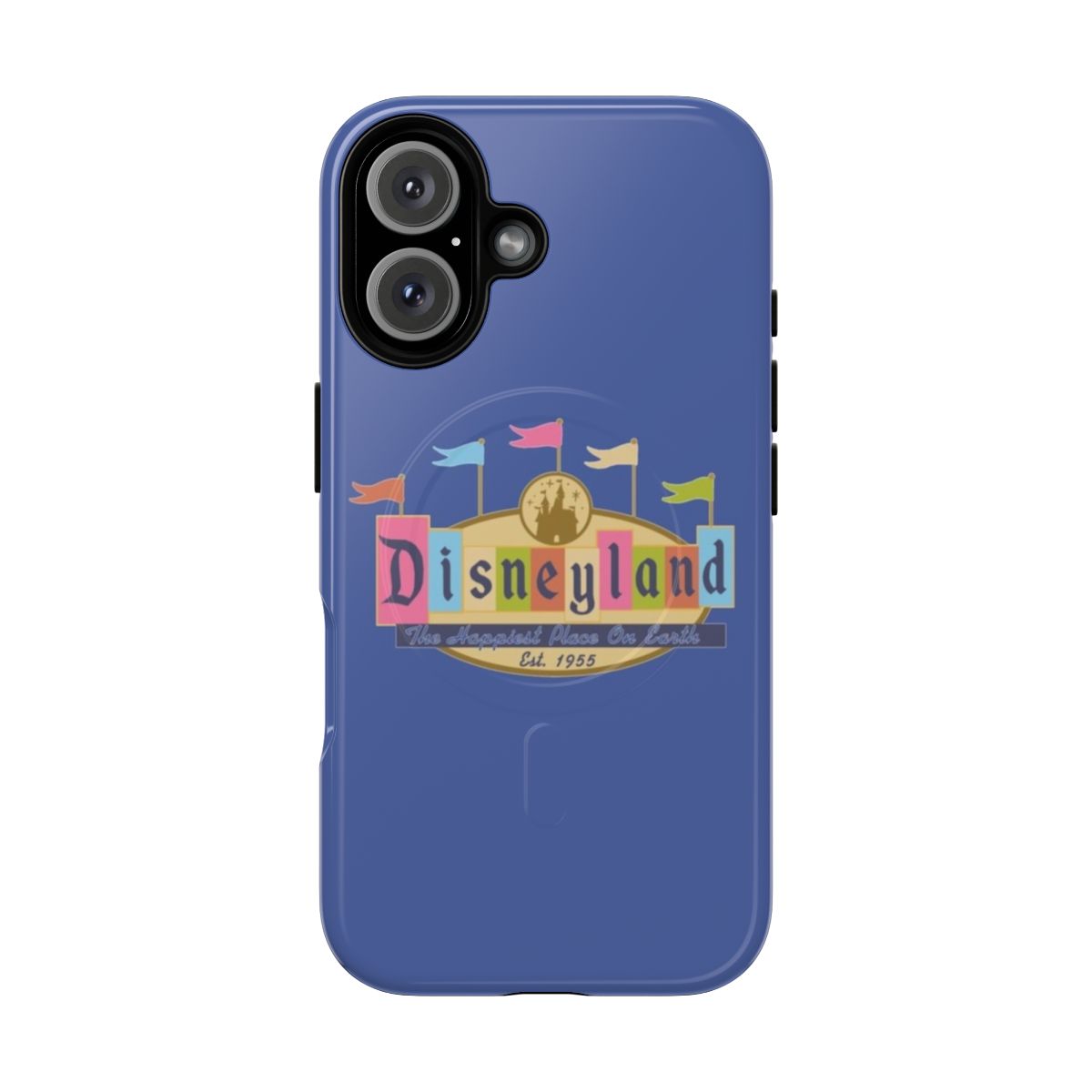 Colorful and whimsical Disney-inspired phone case with a magnetic closure