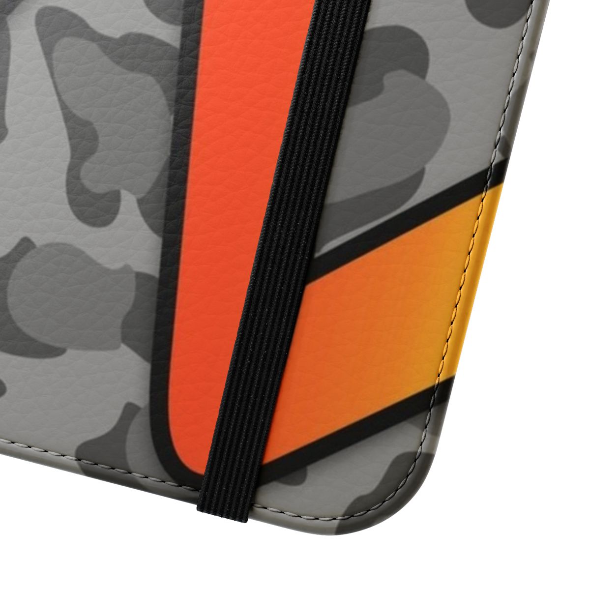 Stylish flip cover phone case with Daniel Ricciardo's racing-inspired design - Close Up