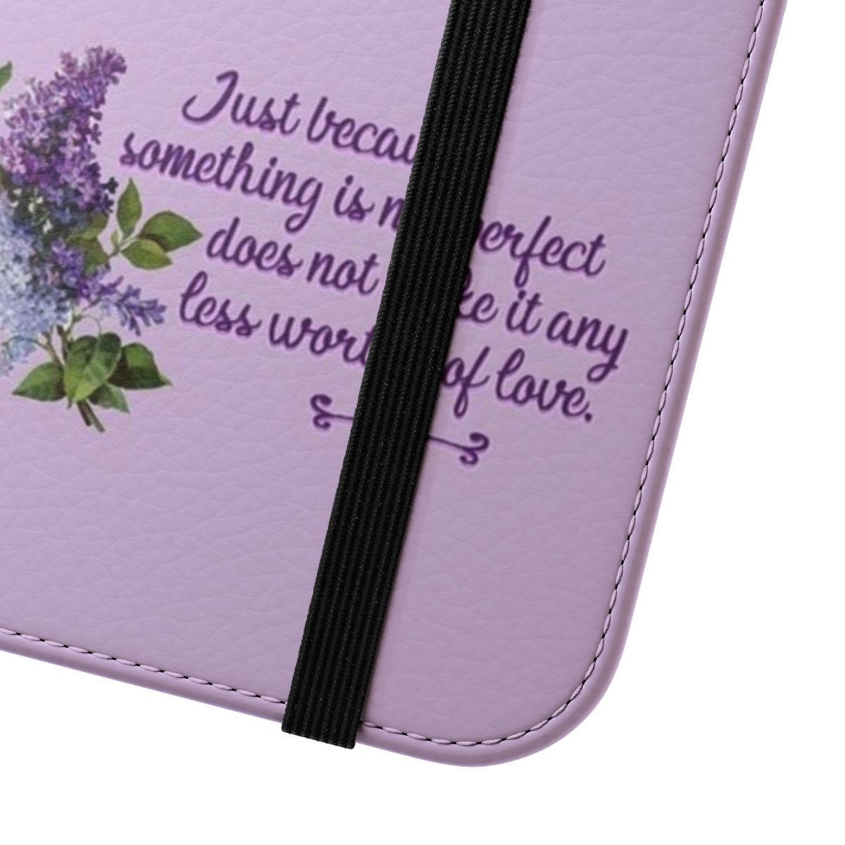 Bridgerton-Inspired Quote Phone Case - Flip Cover Design - Close Up