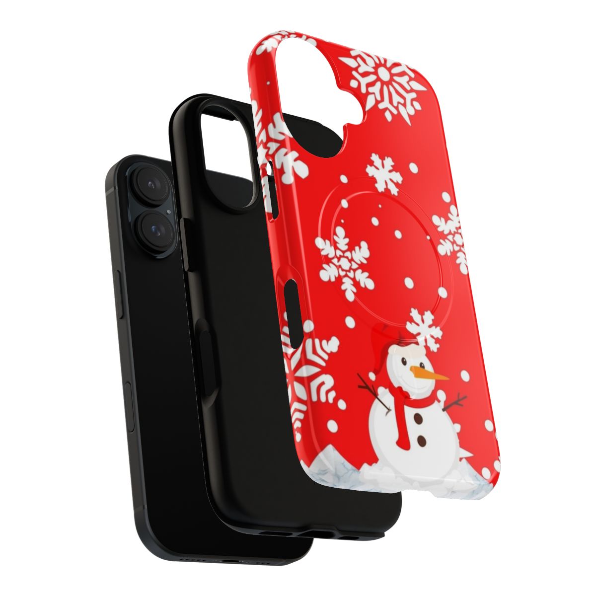 Cute snowman pattern phone case for winter and Christmas - Layers