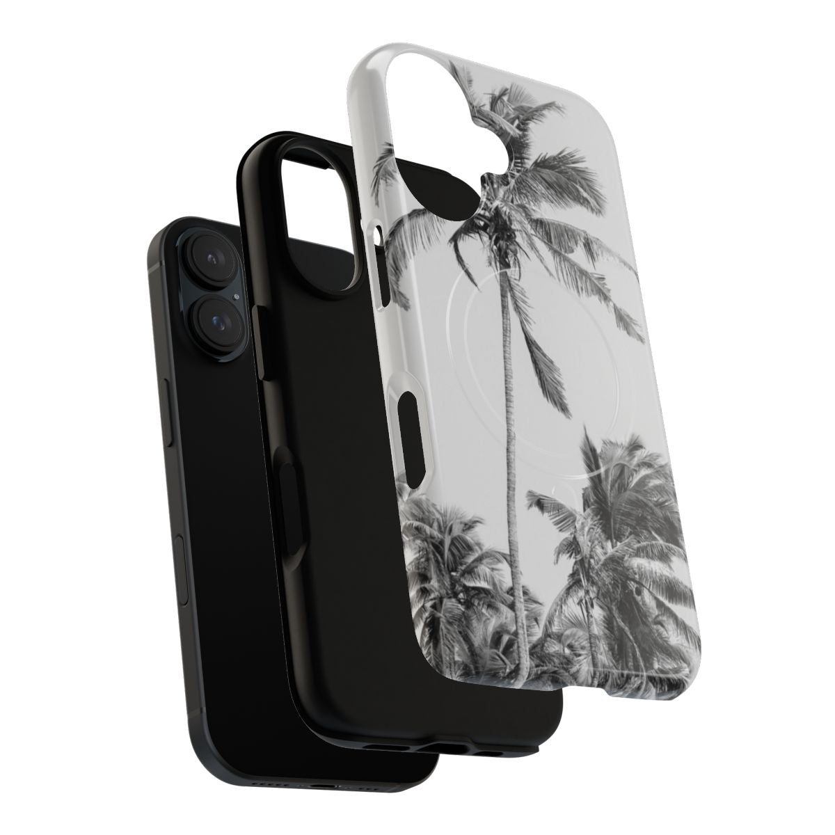 Tropical palm tree phone case with a vintage, retro design - Layers