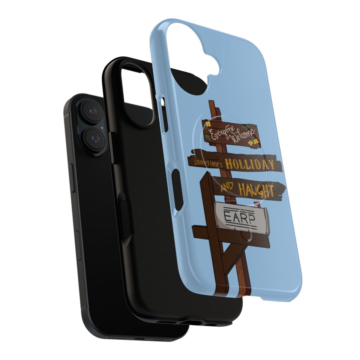 Wynonna Earp inspired phone case featuring the Earp Homestead mailbox design - Layers