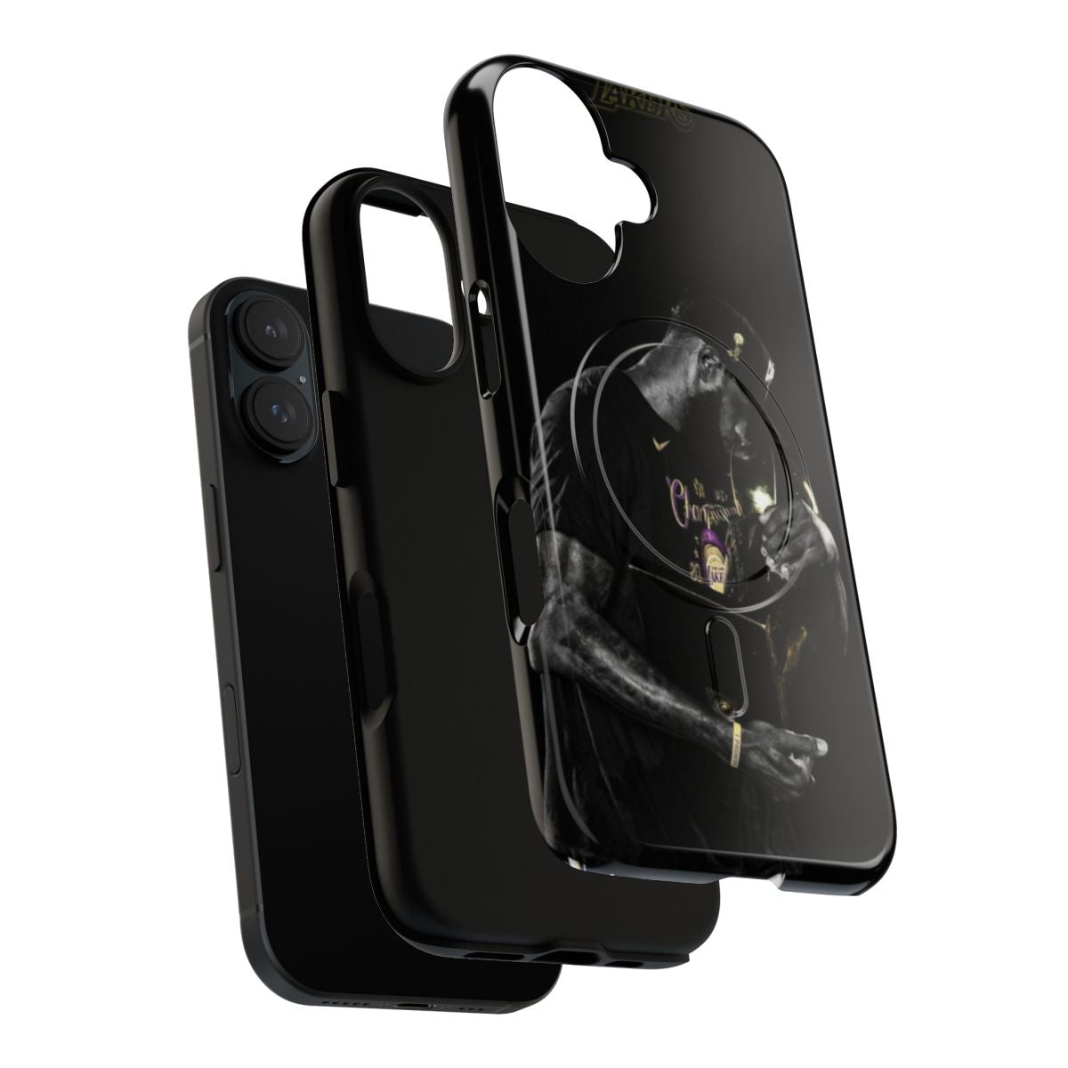 Tough magnetic phone case featuring a Lebron James-inspired design for basketball fans. - Layers