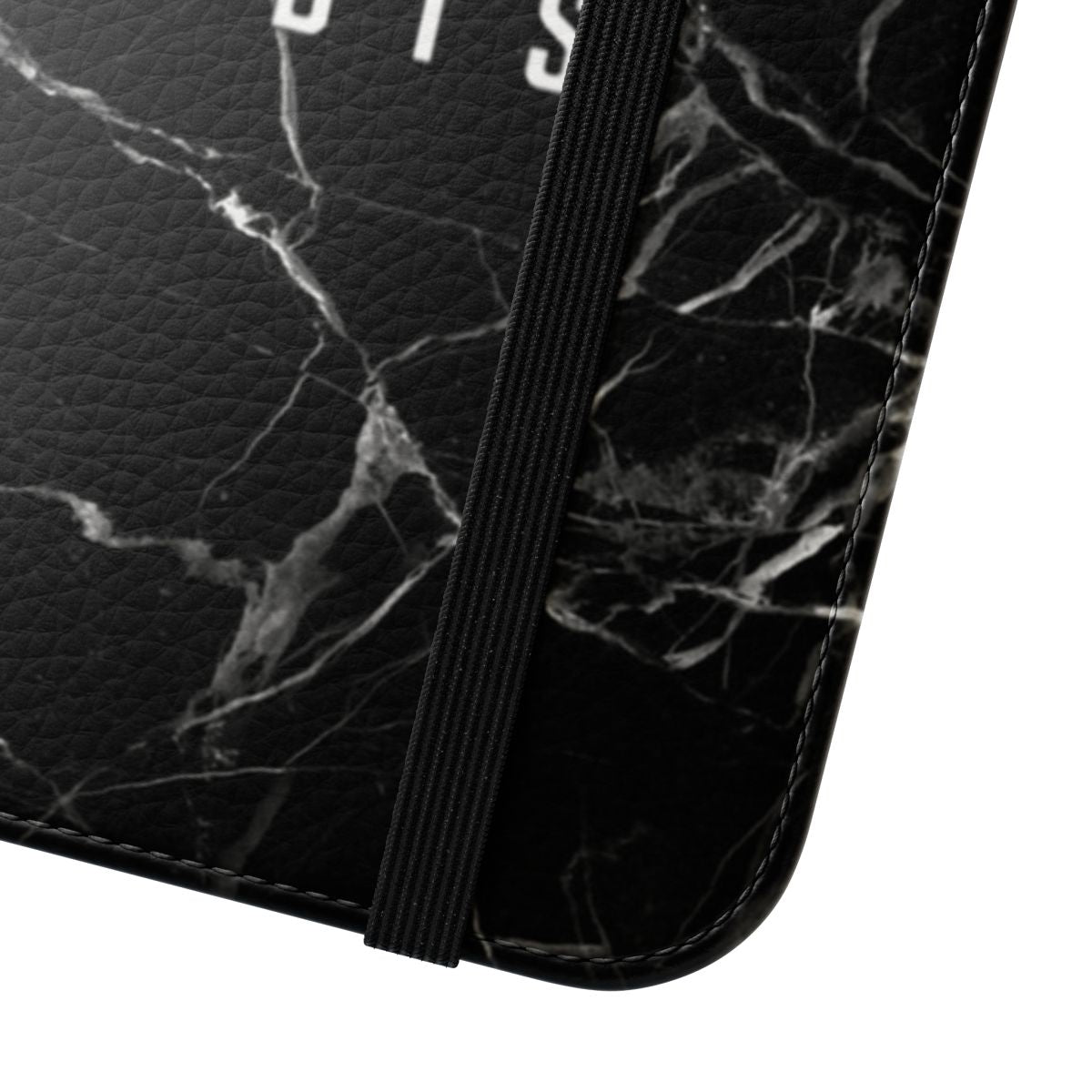 Marble-patterned phone case featuring elements inspired by the K-pop group BTS - Close Up