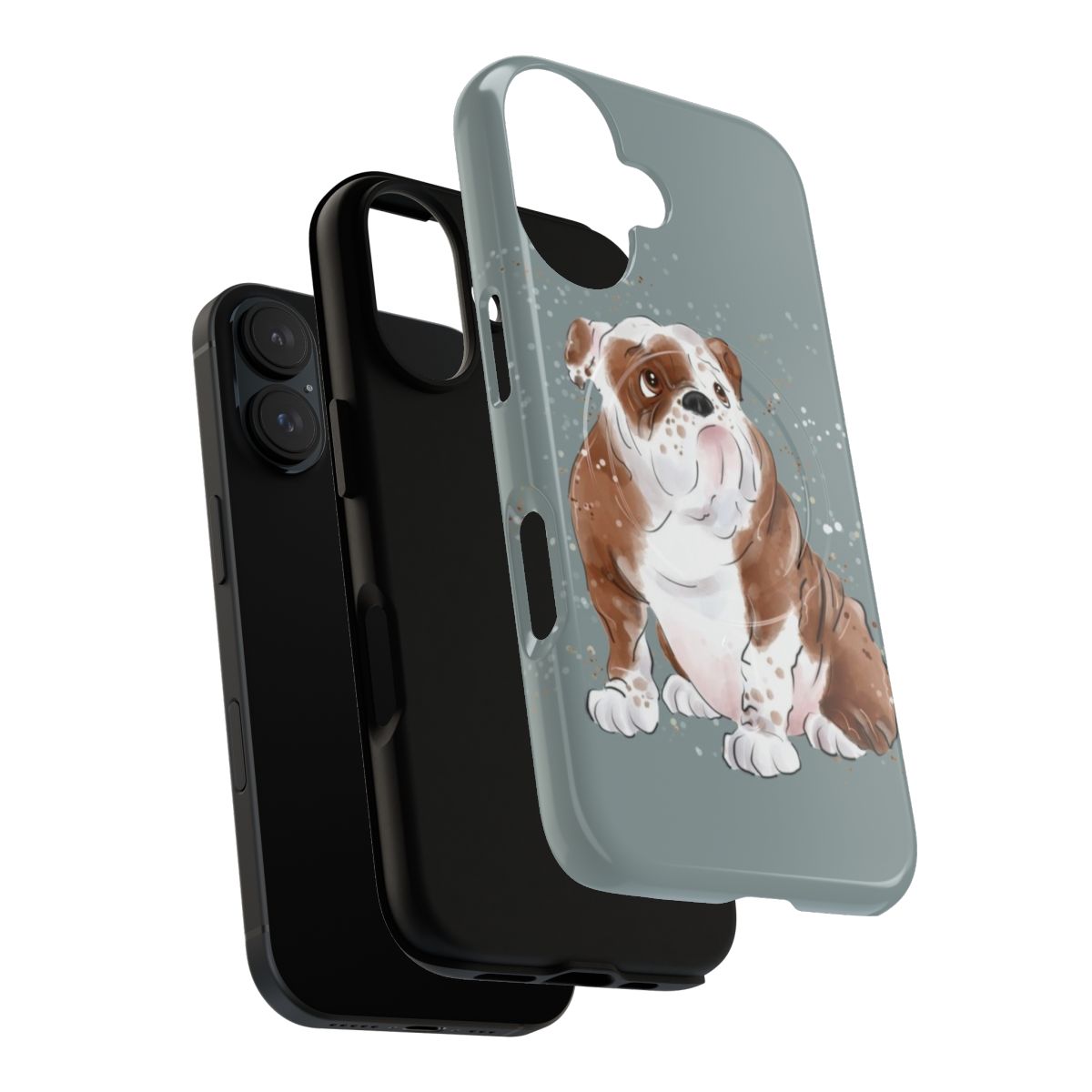 Bulldog phone case with a patriotic design - Layers