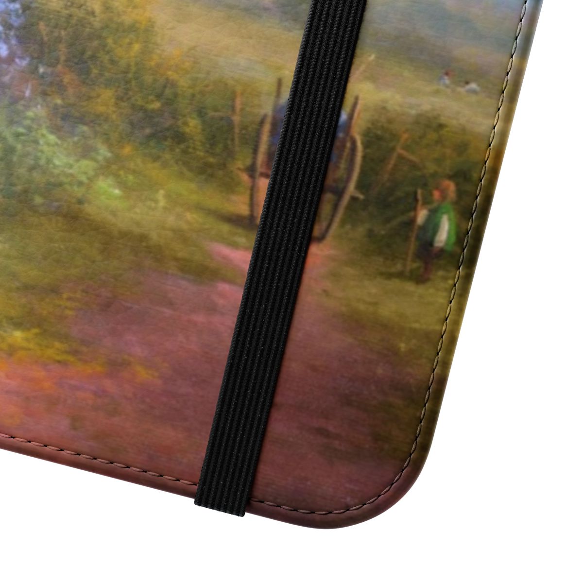 Artistic phone case featuring a wizard in a fantastical landscape, inspired by The Lord of the Rings. - Close Up