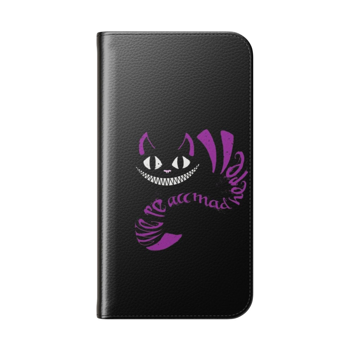 Colorful Cheshire Cat Flip Phone Case Inspired by Alice in Wonderland - Folded Back