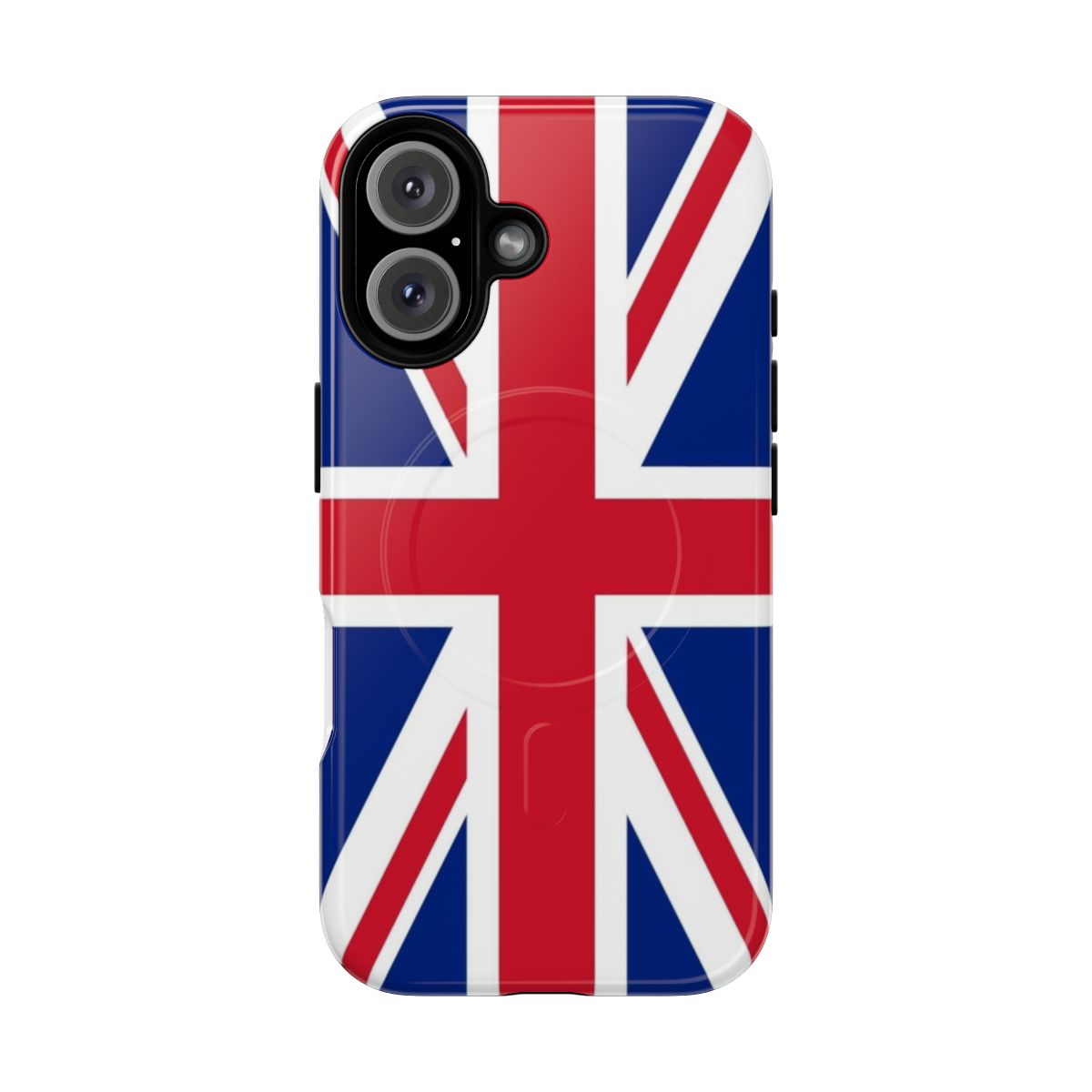 Patriotic phone case featuring the iconic Union Jack flag of the United Kingdom