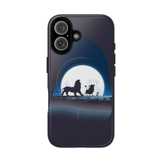 Magnetic tough phone case with Hakuna Dreams lion king inspired art