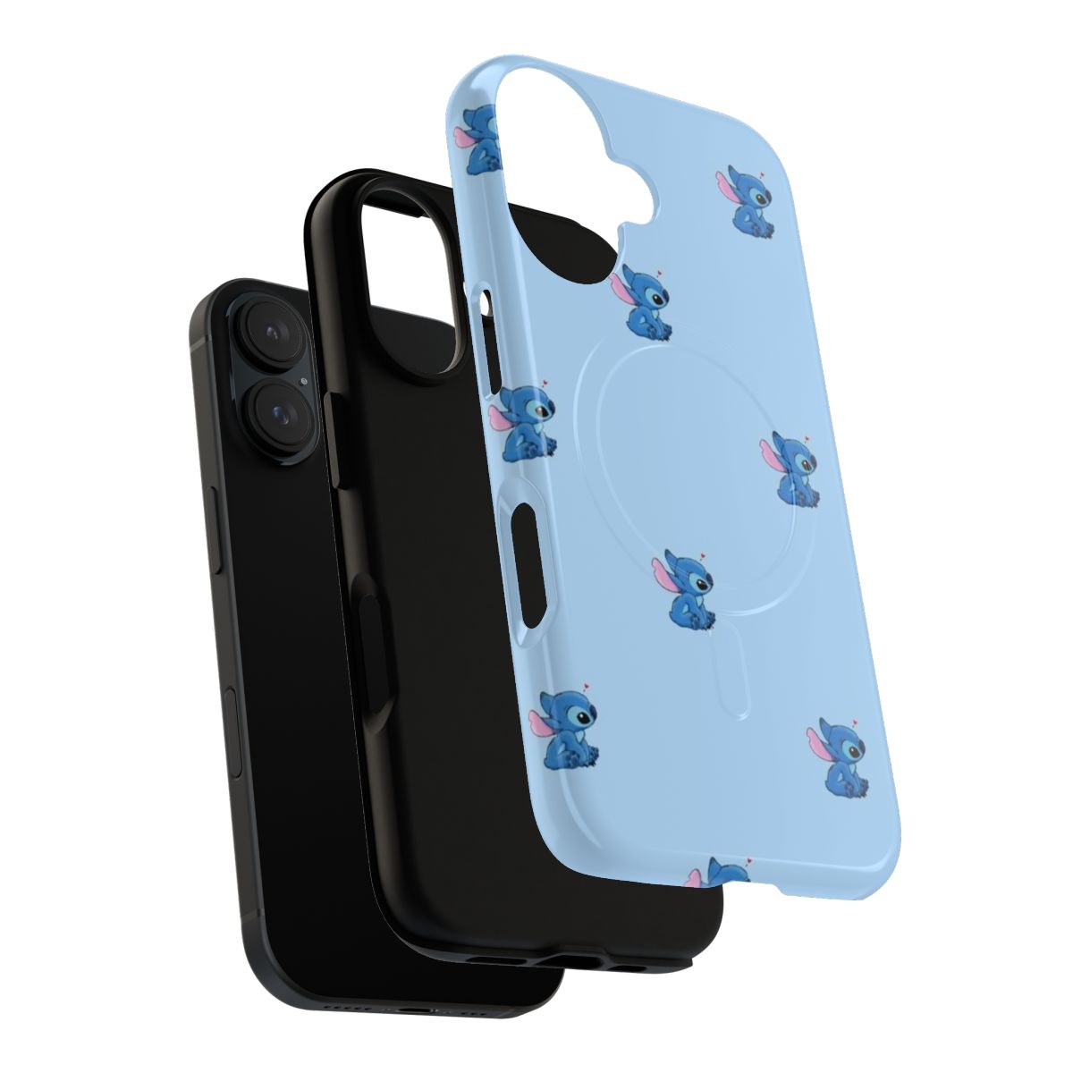 Stitch-themed protective phone case with magnetic closure - Layers