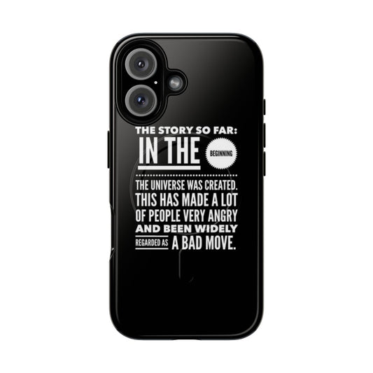 Magnetic tough phone case featuring designs inspired by The Hitchhiker's Guide to the Galaxy